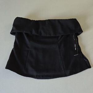 MOAMOA Black Strapless Top, Size LG. NWT